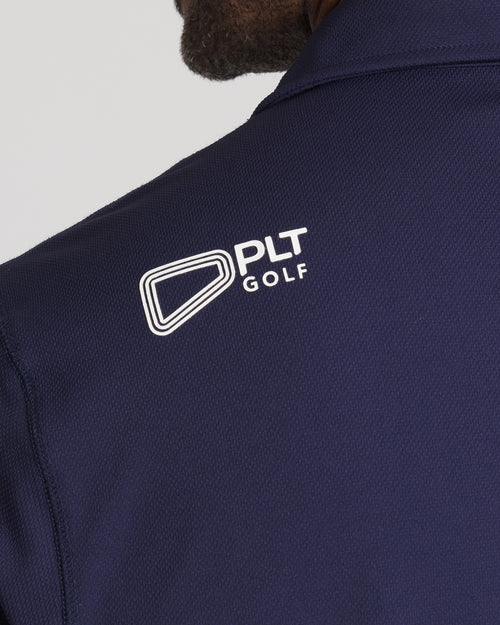 Navy || After Hour Polo - Close Up Shoulder