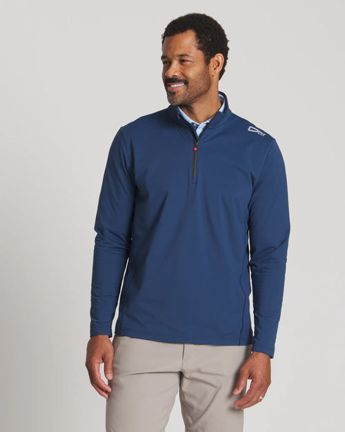 Navy || Straits Q Zip Front