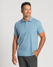 Steel Blue || After Hour Polo - Front