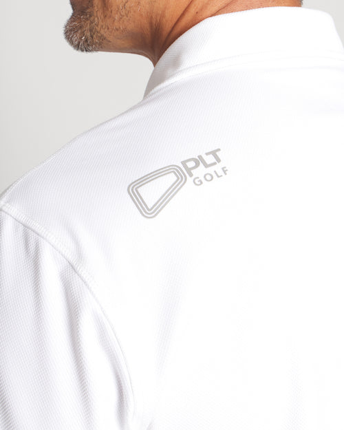 White || After Hour Polo - Close Up Shoulder