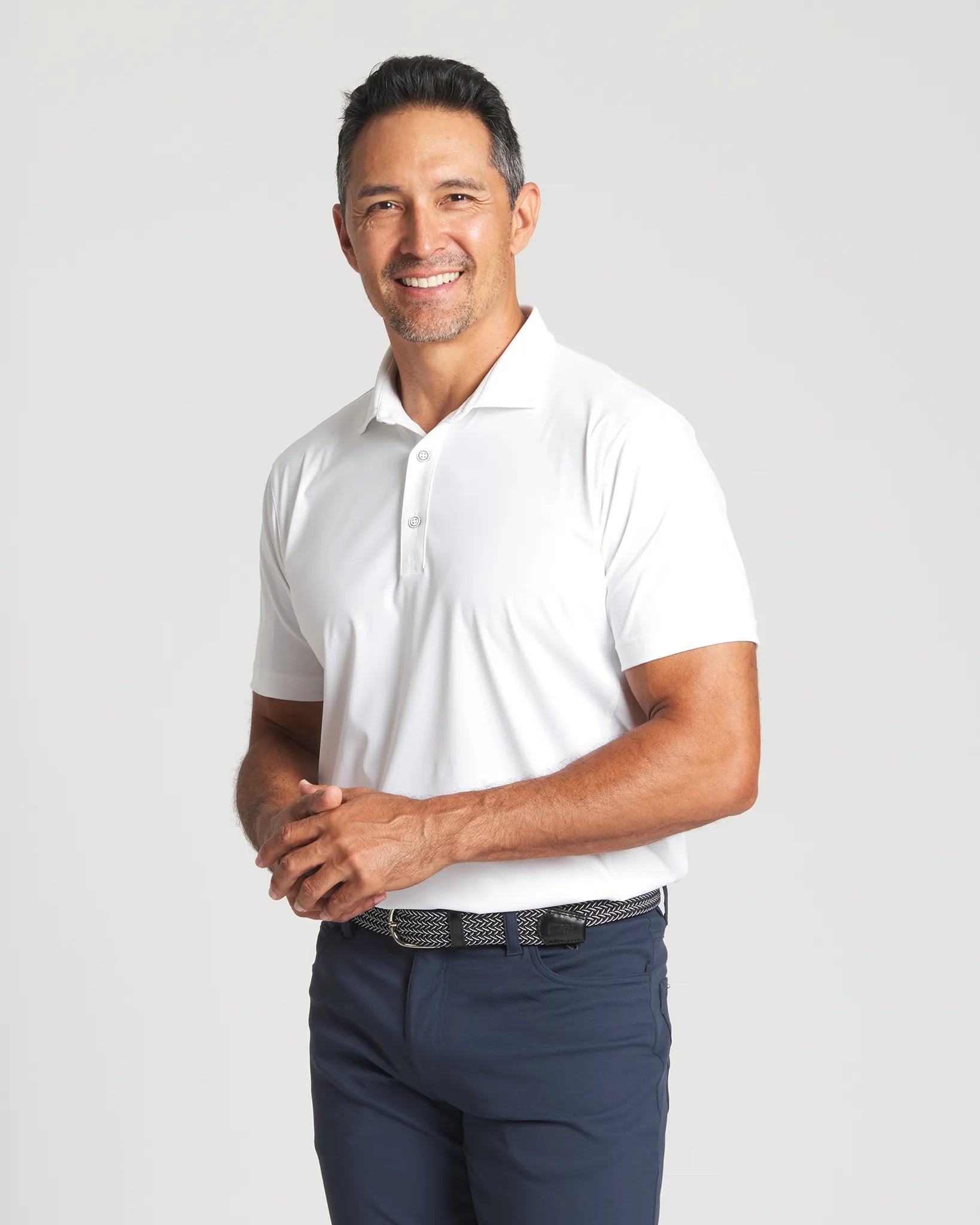 White || Dunes Polo Front