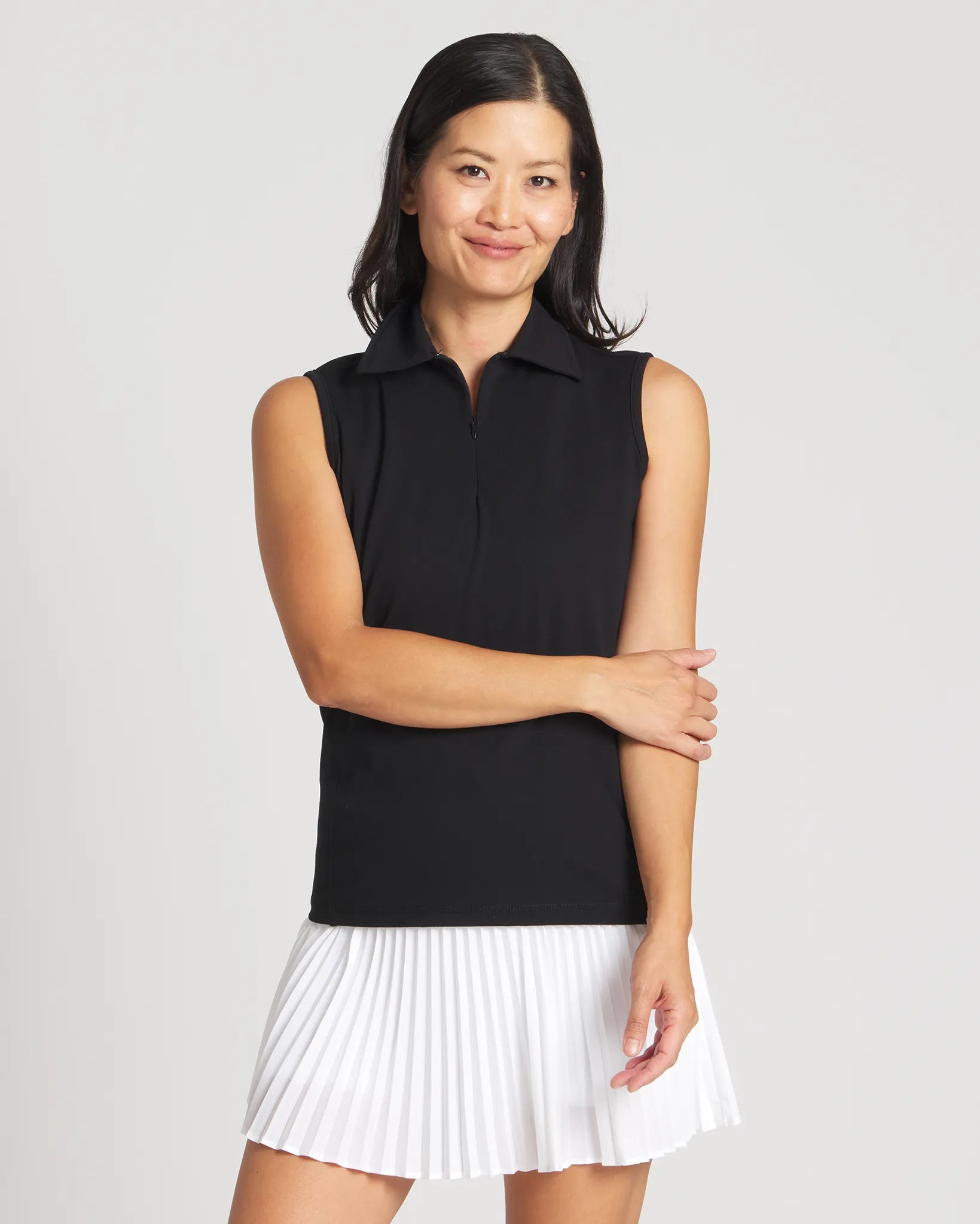  Erin Sleeveless Polo Mid