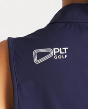 Navy || Erin Sleeveless Polo CU Logo