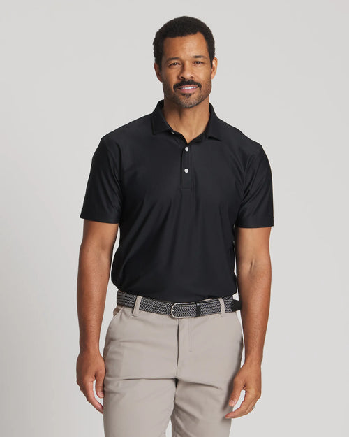 Black || Pebble Polo Front