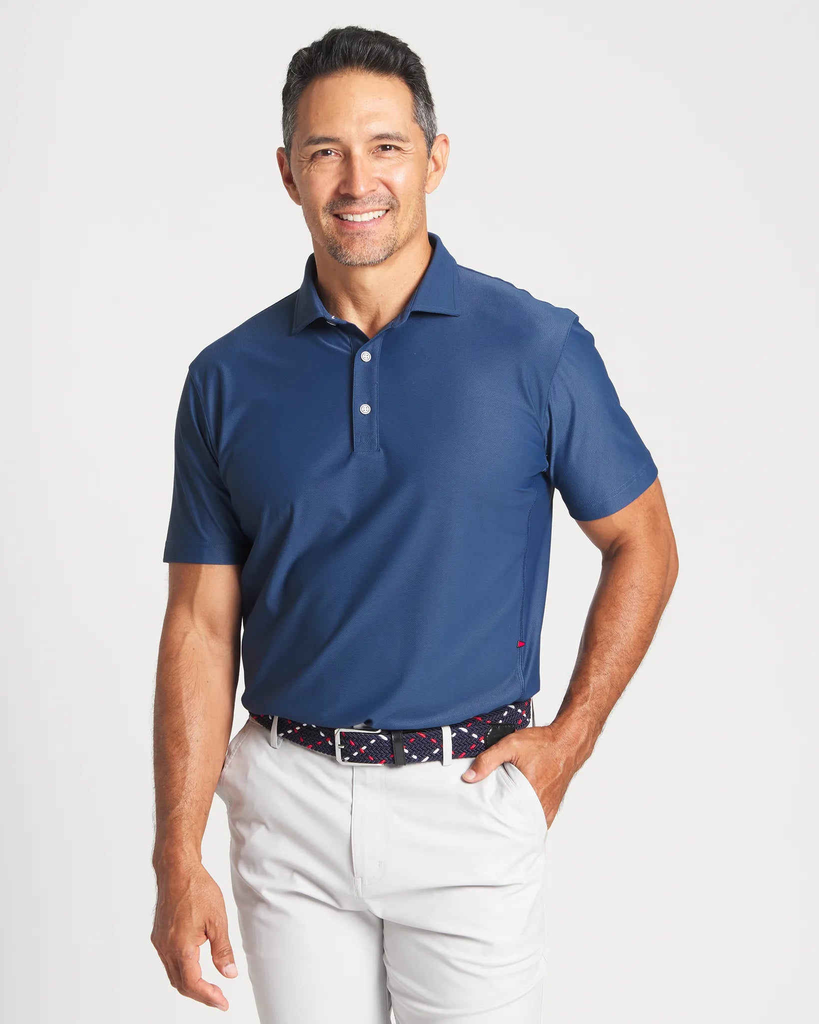 Navy || Pebble Polo Front