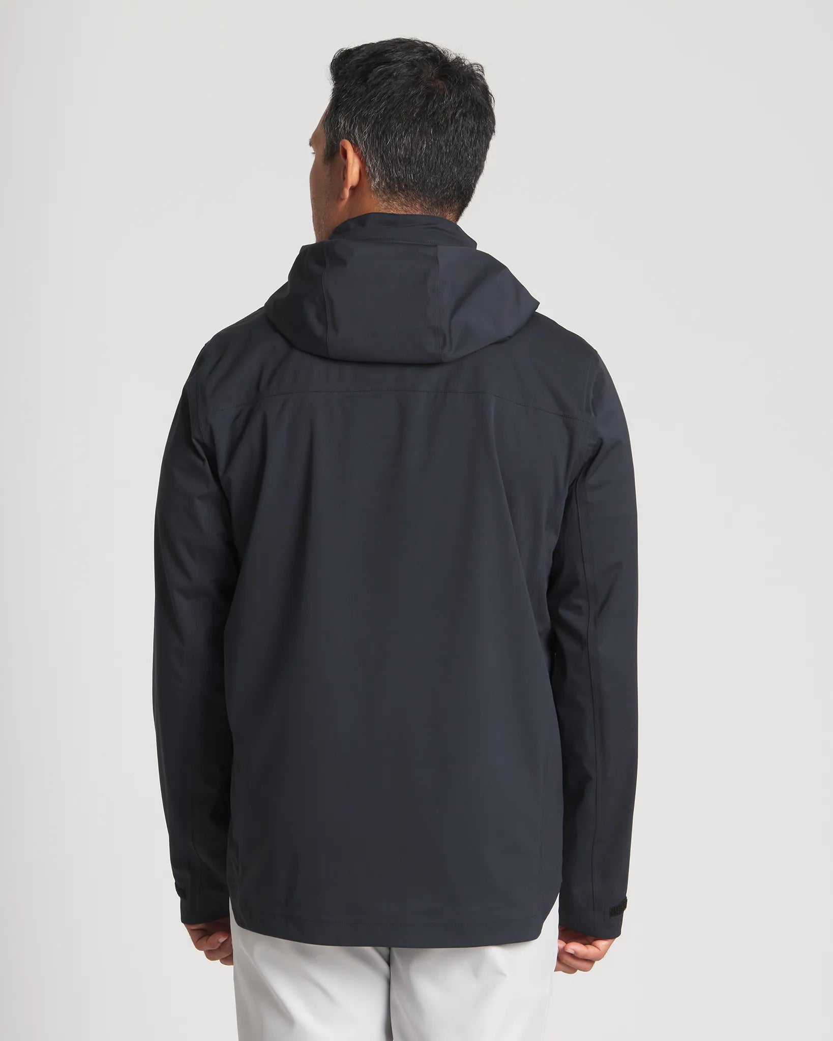 Black || Trails Rain Jacket Back