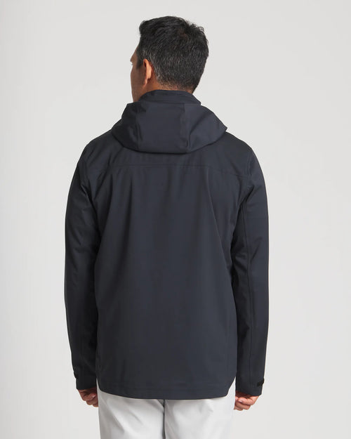 Black || Trails Rain Jacket Back